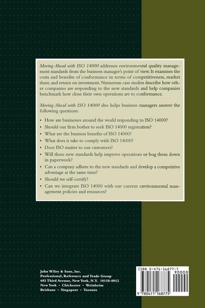 Produktbild: Moving Ahead with ISO 14000