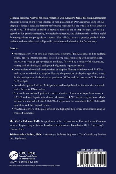 Produktbild: Genomic Sequence Analysis for Exon Prediction Using Adaptive Signal Processing Algorithms
