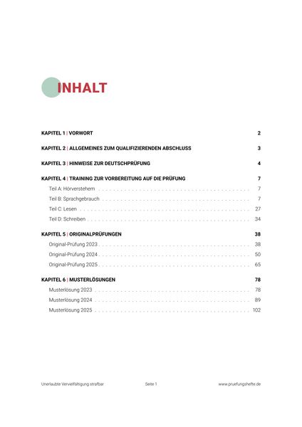 Produktbild: Pr&uuml;fungsheft & Training - 2026 Deutsch Qualifizierender Abschluss / Quali &ndash; Bayern &ndash; Original-Pr&uuml;fungen und L&ouml;sungen