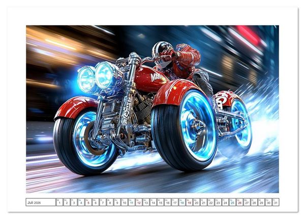 Produktbild: Zero Rider (hochwertiger Premium Wandkalender 2026 DIN A2 quer), Kunstdruck in Hochglanz