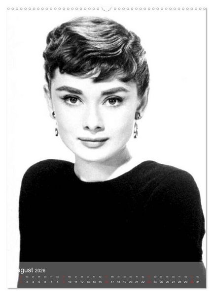 Produktbild: Hollywood-Diva - Audrey Hepburn (Wandkalender 2026 DIN A2 hoch), CALVENDO Monatskalender