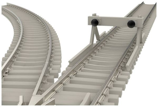 Produktbild: MiniTrix T14538 N Gleis Weiche, links, Betonschwelle 112.6mm 15&deg; 1St.
