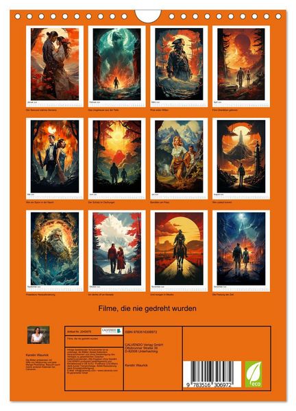 Produktbild: Filme, die nie gedreht wurden (Wandkalender 2026 DIN A4 hoch), CALVENDO Monatskalender