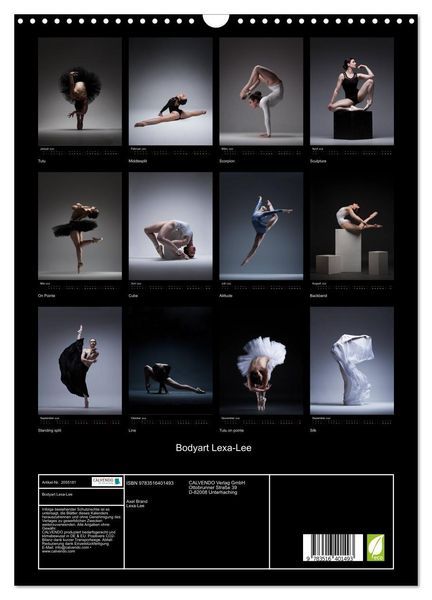 Produktbild: Bodyart Lexa-Lee (Wandkalender 2026 DIN A3 hoch), CALVENDO Monatskalender