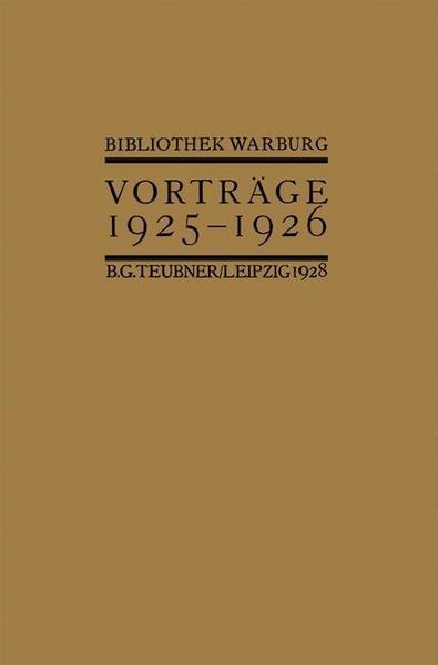 Produktbild: Vortr&auml;ge der Bibliothek Warburg