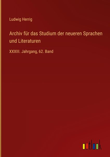 Produktbild: Archiv f&uuml;r das Studium der neueren Sprachen und Literaturen
