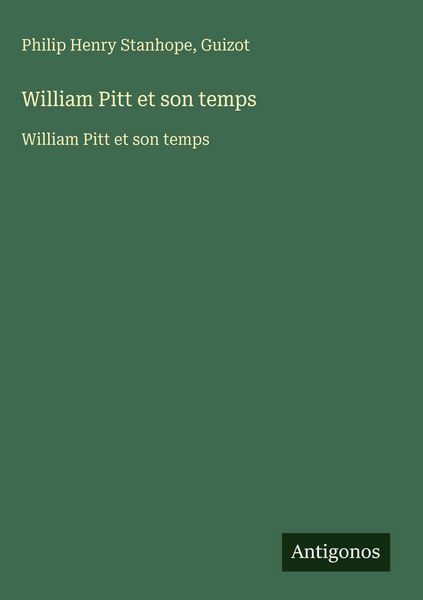 Produktbild: William Pitt et son temps