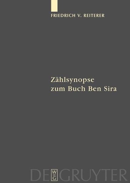 Produktbild: Z&auml;hlsynopse zum Buch Ben Sira