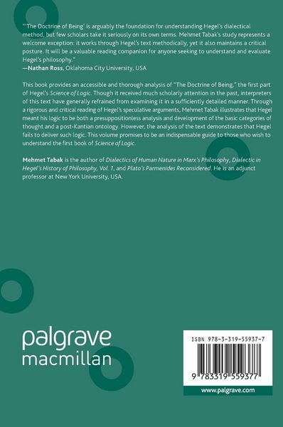 Produktbild: The Doctrine of Being in Hegel&rsquo;s Science of Logic