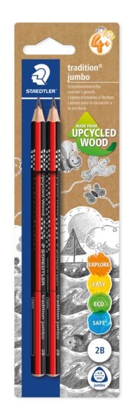 Produktbild: STAEDTLER jumbo 1285 Schreiblernbleistift, Blisterkarte mit 2 Bleistiften 2B, 1285-0 BK2