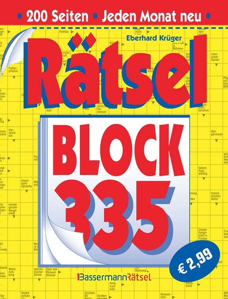 Rätselblock 335, Taschenbuch von Eberhard Krüger, Bassermann, 9783809452140