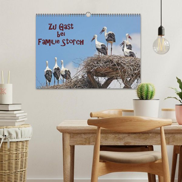 Produktbild: Zu Gast bei Familie Storch (Wandkalender 2026 DIN A3 quer), CALVENDO Monatskalender