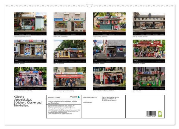 Produktbild: K&ouml;lsche Veedelskultur. B&uuml;dchen, Kioske und Trinkhallen. (Wandkalender 2026 DIN A2 quer), CALVENDO Monatskalender