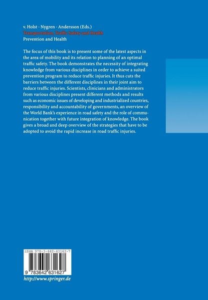 Produktbild: Transportation, Traffic Safety and Health &mdash; Prevention and Health