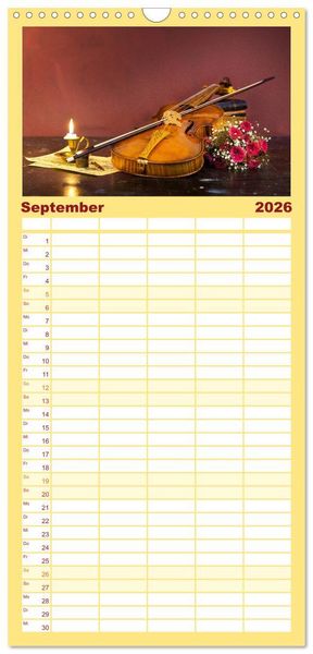Produktbild: Familienplaner 2026 - Centralto Viola und Violino mit 5 Spalten (Wandkalender, 21 x 45 cm) CALVENDO