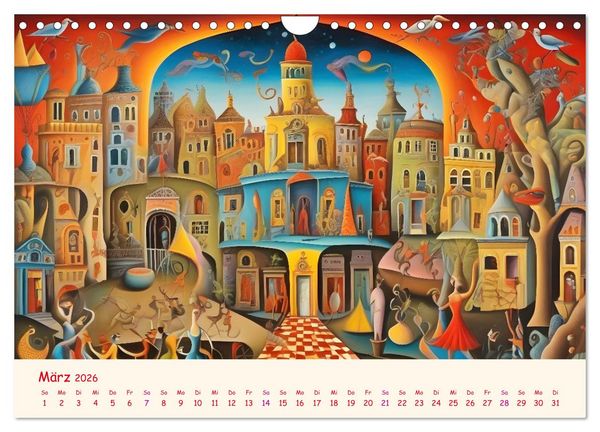 Produktbild: Absurdes Theater - In surrealen Traumwelten versinken (Wandkalender 2026 DIN A4 quer), CALVENDO Monatskalender