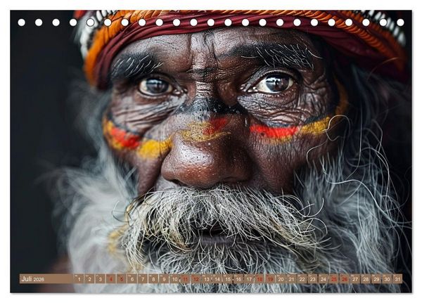Produktbild: Aborigines - Farben des Outback (Tischkalender 2026 DIN A5 quer), CALVENDO Monatskalender