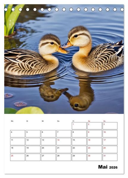 Produktbild: Mit Tieren hinein in das neue Jahr (Tischkalender 2026 DIN A5 hoch), CALVENDO Monatskalender