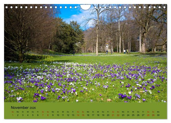 Produktbild: Kurpark Baden-Baden (Wandkalender 2026 DIN A4 quer), CALVENDO Monatskalender