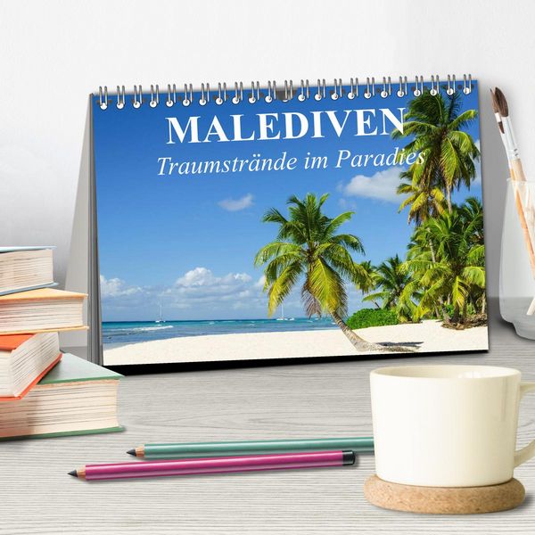 Produktbild: Malediven - Traumstr&auml;nde im Paradies (Tischkalender 2026 DIN A5 quer), CALVENDO Monatskalender