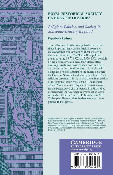 Produktbild: Religion, Politics, and Society in Sixteenth-Century England