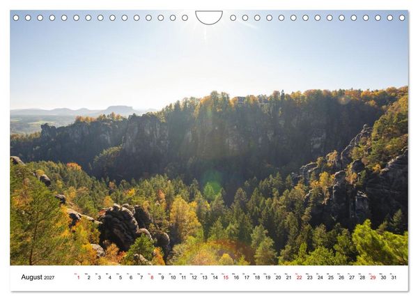 Produktbild: S&auml;chsische Schweiz - Das Elbsandsteingebirge (Wandkalender 2027 DIN A4 quer), CALVENDO Monatskalender