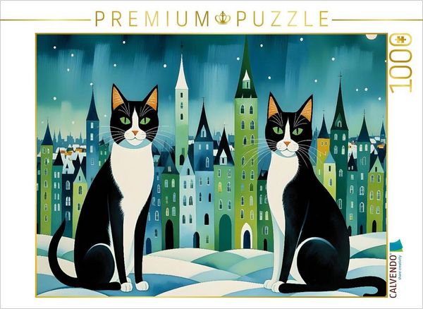 Produktbild: CALVENDO Puzzle Katzen in der Stadt | 1000 Teile Lege-Gr&ouml;&szlig;e 64x48cm Foto-Puzzle f&uuml;r gl&uuml;ckliche Stunden