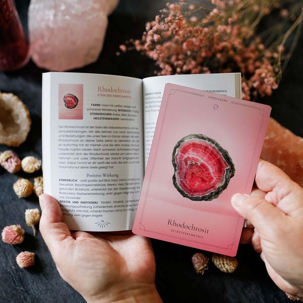 Produktbild: Crystal Healing Cards - 44 Karten mit Botschaften und Anleitung (Heilsteine, Edelsteine, Kristalle - Bedeutung und Anwendung)