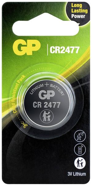 Produktbild: GP Knopfzelle CR2477 3 V 1 St. Lithium GPCR2477STD270C1