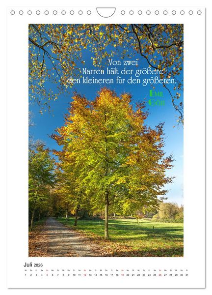 Produktbild: Interessante Zitate (Wandkalender 2026 DIN A4 hoch), CALVENDO Monatskalender