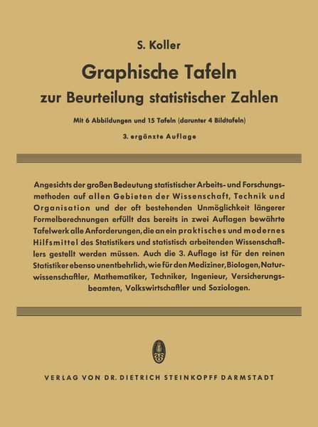 Produktbild: Graphische Tafeln zur Beurteilung statistischer Zahlen