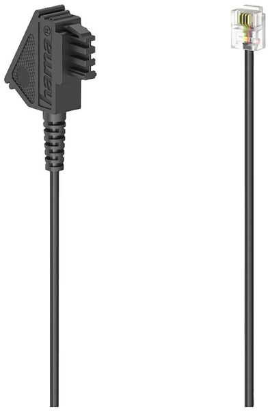 Hama Telefon (analog) Anschlusskabel [1x TAE-F-Stecker - 1x RJ11-Stecker 6p4c] 1.5m Schwarz
