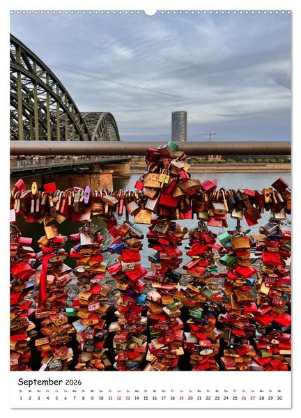 Produktbild: Unverg&auml;ngliche Liebe - Liebesschl&ouml;sser romantische Symbolik f&uuml;r die ewige Liebe (hochwertiger Premium Wandkalender 2026 DIN A2 hoch), Kunstdruck in Hochglanz