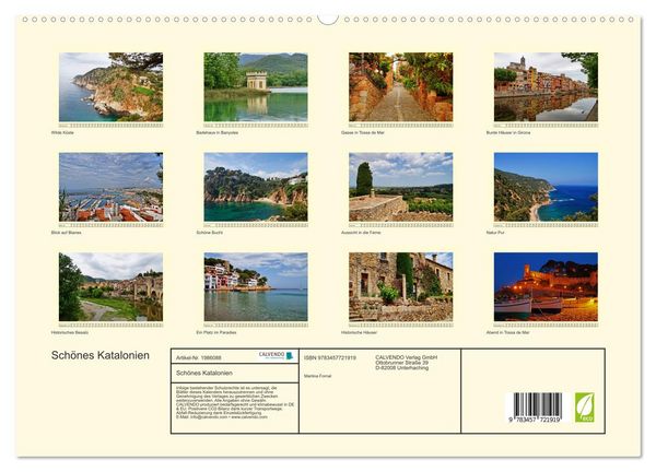 Produktbild: Sch&ouml;nes Katalonien (hochwertiger Premium Wandkalender 2026 DIN A2 quer), Kunstdruck in Hochglanz