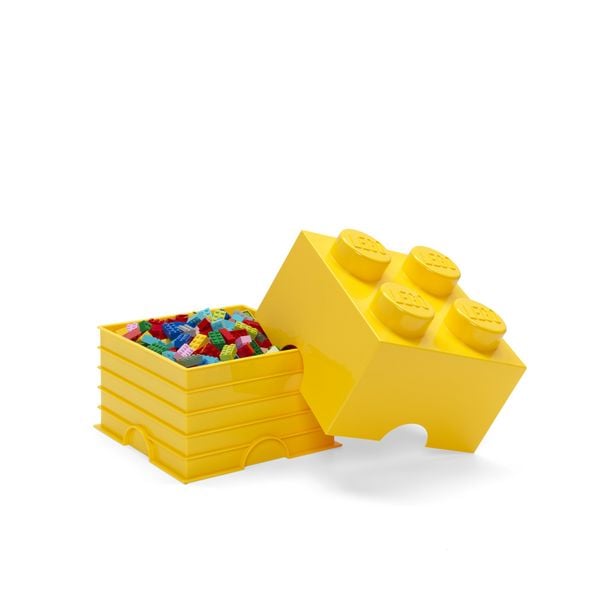 Produktbild: LEGO Aufbewahrungsstein 4 Noppen Gelb