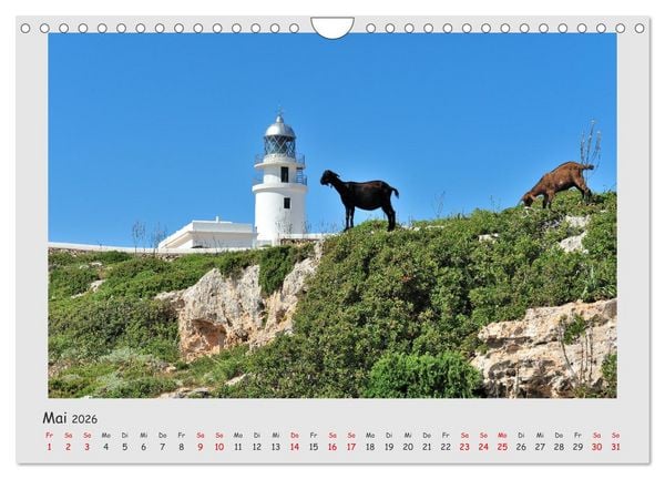 Produktbild: Menorca, die sch&ouml;ne Schwester (Wandkalender 2026 DIN A4 quer), CALVENDO Monatskalender