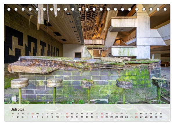 Produktbild: Lost Places - verlassen und vergessen (Tischkalender 2026 DIN A5 quer), CALVENDO Monatskalender