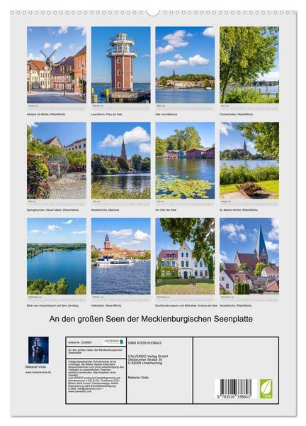 Produktbild: An den gro&szlig;en Seen der Mecklenburgischen Seenplatte (hochwertiger Premium Wandkalender 2026 DIN A2 hoch), Kunstdruck in Hochglanz