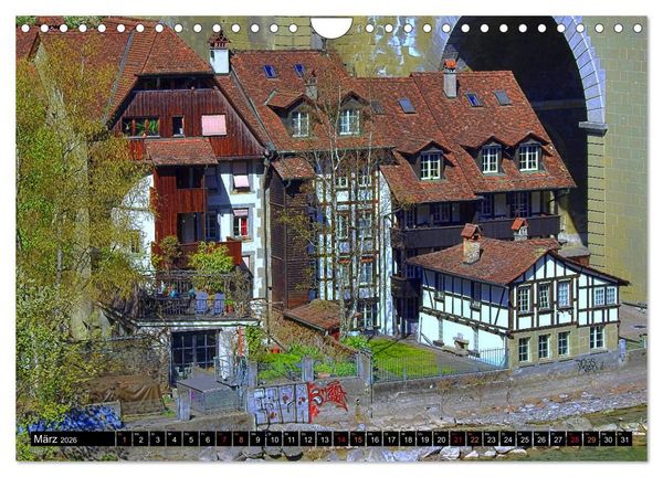 Produktbild: BERN - Vom B&auml;rengraben bis Zytglogge (Wandkalender 2026 DIN A4 quer), CALVENDO Monatskalender