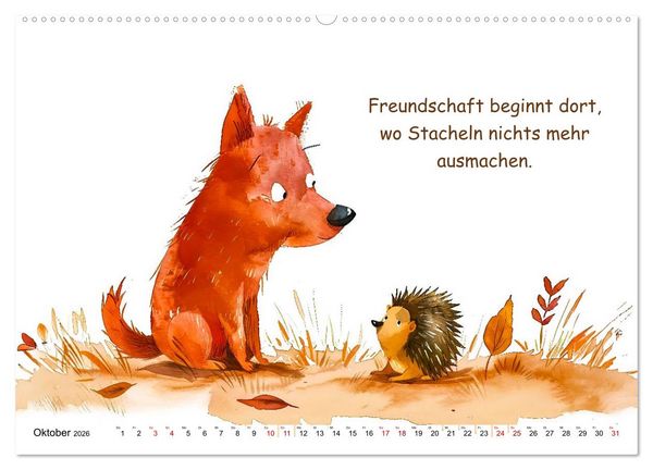 Produktbild: Vier Pfoten, viele Spr&uuml;che - Lustige Weisheiten mit Hund (Wandkalender 2026 DIN A2 quer), CALVENDO Monatskalender
