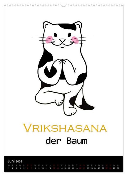 Produktbild: Yogakatzen - ganz entspannt im Hier und Jetzt (Wandkalender 2026 DIN A2 hoch), CALVENDO Monatskalender