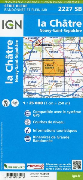 Produktbild: la Ch&acirc;tre-Neuvy-St-S&eacute;pulchre 1:25 000