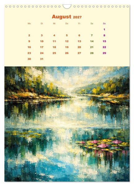 Produktbild: Upside Down Gem&auml;lde - Gespiegelte Landschaften (Wandkalender 2027 DIN A3 hoch), CALVENDO Monatskalender