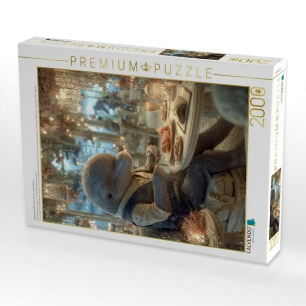 Produktbild: CALVENDO Puzzle Eleganter Delfin beim Dinner unter Wasser | 2000 Teile Lege-Gr&ouml;&szlig;e 90x67cm Foto-Puzzle f&uuml;r gl&uuml;ckliche Stunden