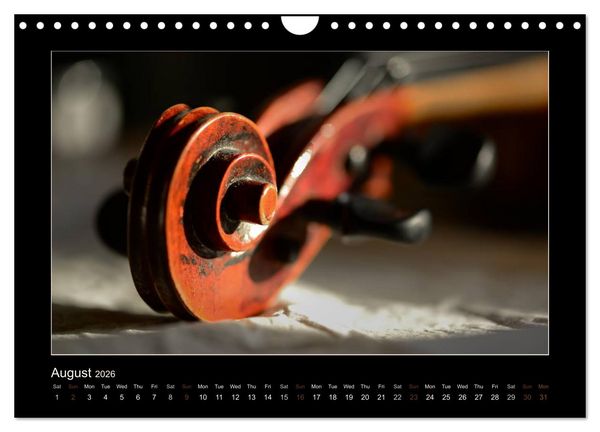 Produktbild: A violin only (Wall Calendar 2026 DIN A4 landscape), CALVENDO 12 Month Wall Calendar