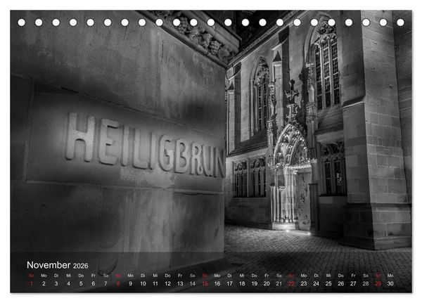 Produktbild: Heilbronn bei Nacht (Tischkalender 2026 DIN A5 quer), CALVENDO Monatskalender
