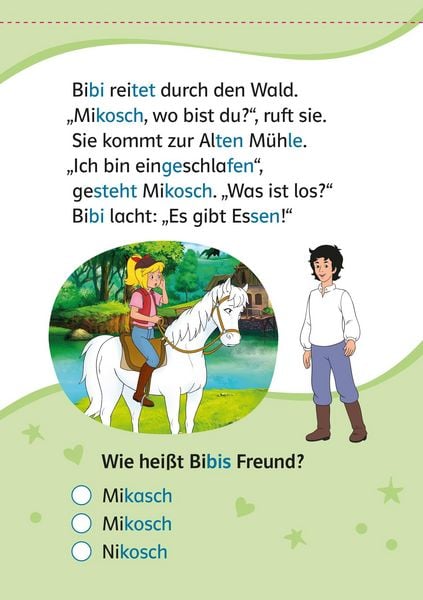Produktbild: Lesefuchs Bibi & Tina: Leser&auml;tsel Lesestufe 1, Band 1