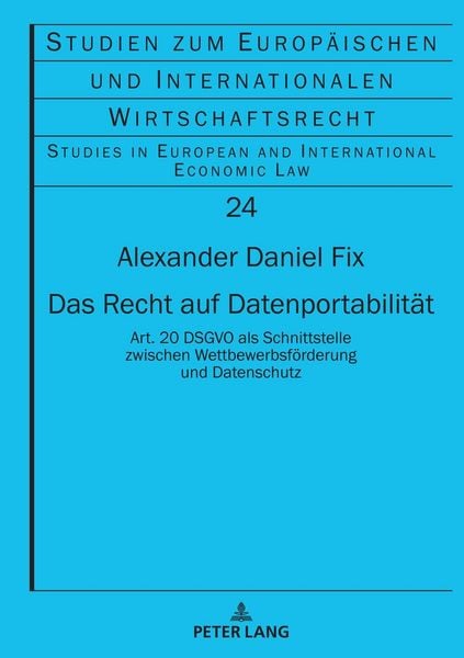 Produktbild: Das Recht auf Datenportabilit&auml;t