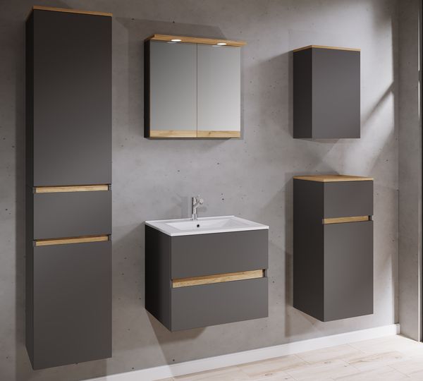 Produktbild: 2 tlg. Badm&ouml;bel-Set mit Waschbecken Cosila-I 61 cm