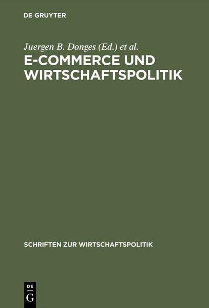 Produktbild: E-Commerce und Wirtschaftspolitik